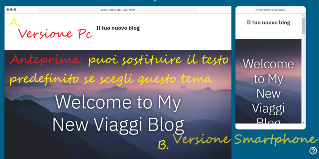 Punto e Virgola Anteprima blog WordPress gratis
